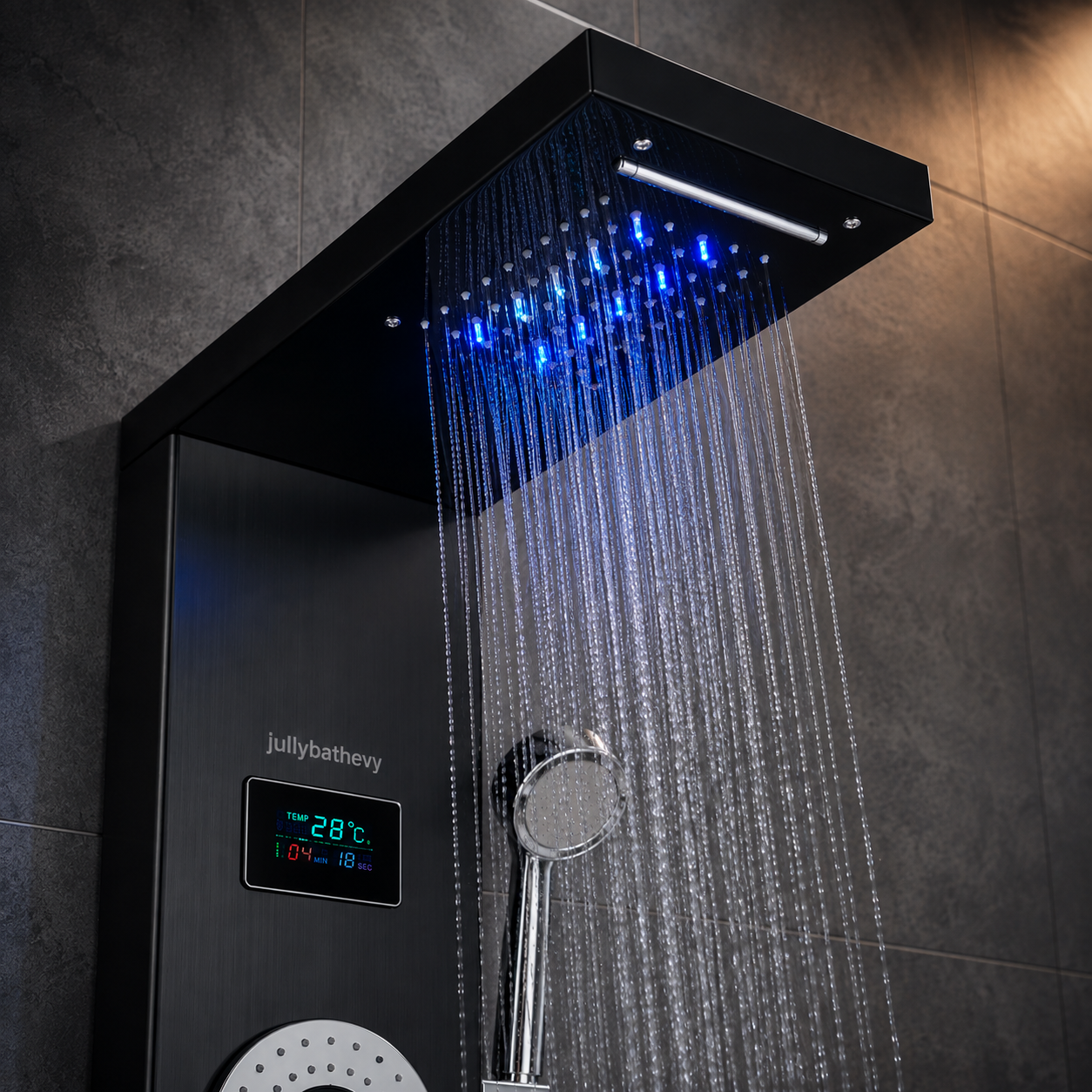 Colonne de douche hydromassante avec LED | Elia