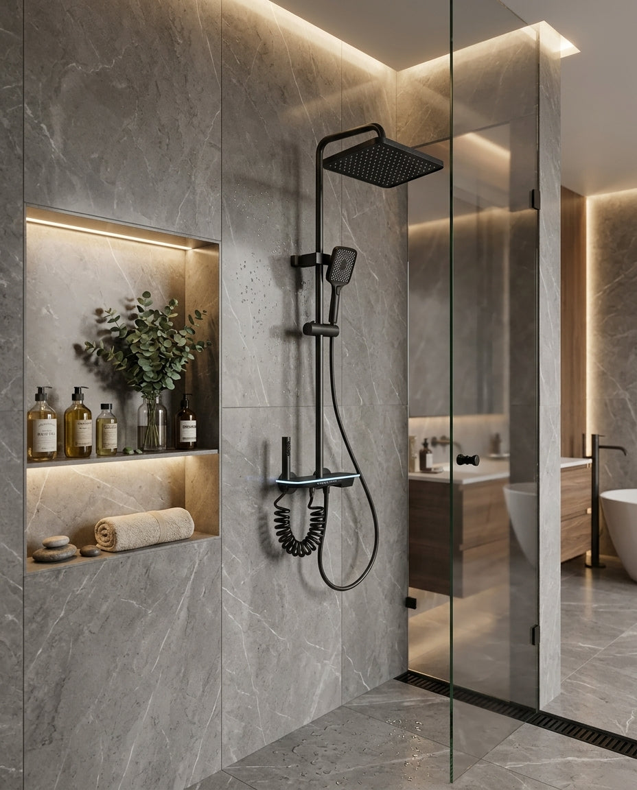 Colonne de douche avec mitigeur et affichage numérique | Eclypse