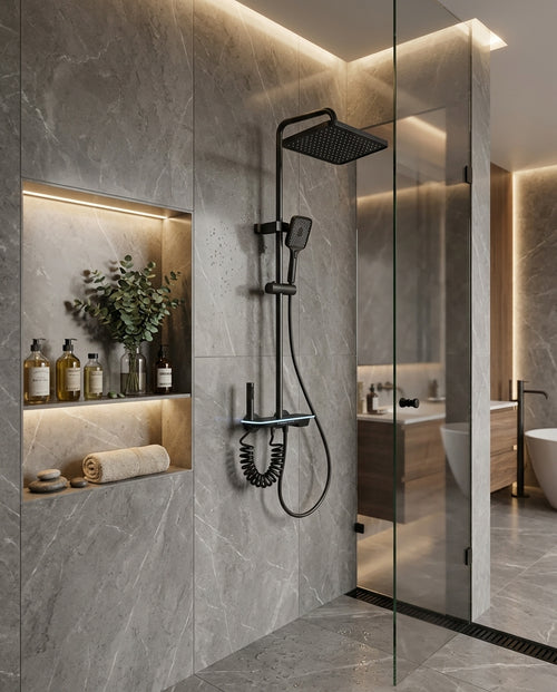 Colonne de douche avec mitigeur et affichage numérique | Eclypse