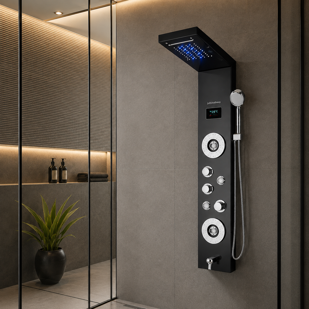 Colonne de douche hydromassante avec LED | Elia